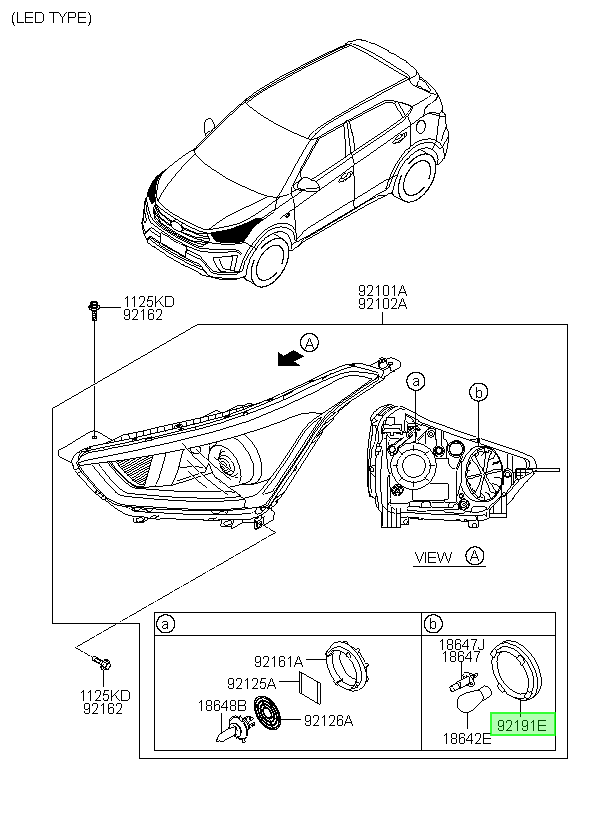 Óptico Original Para Hyundai Creta 2015-2021