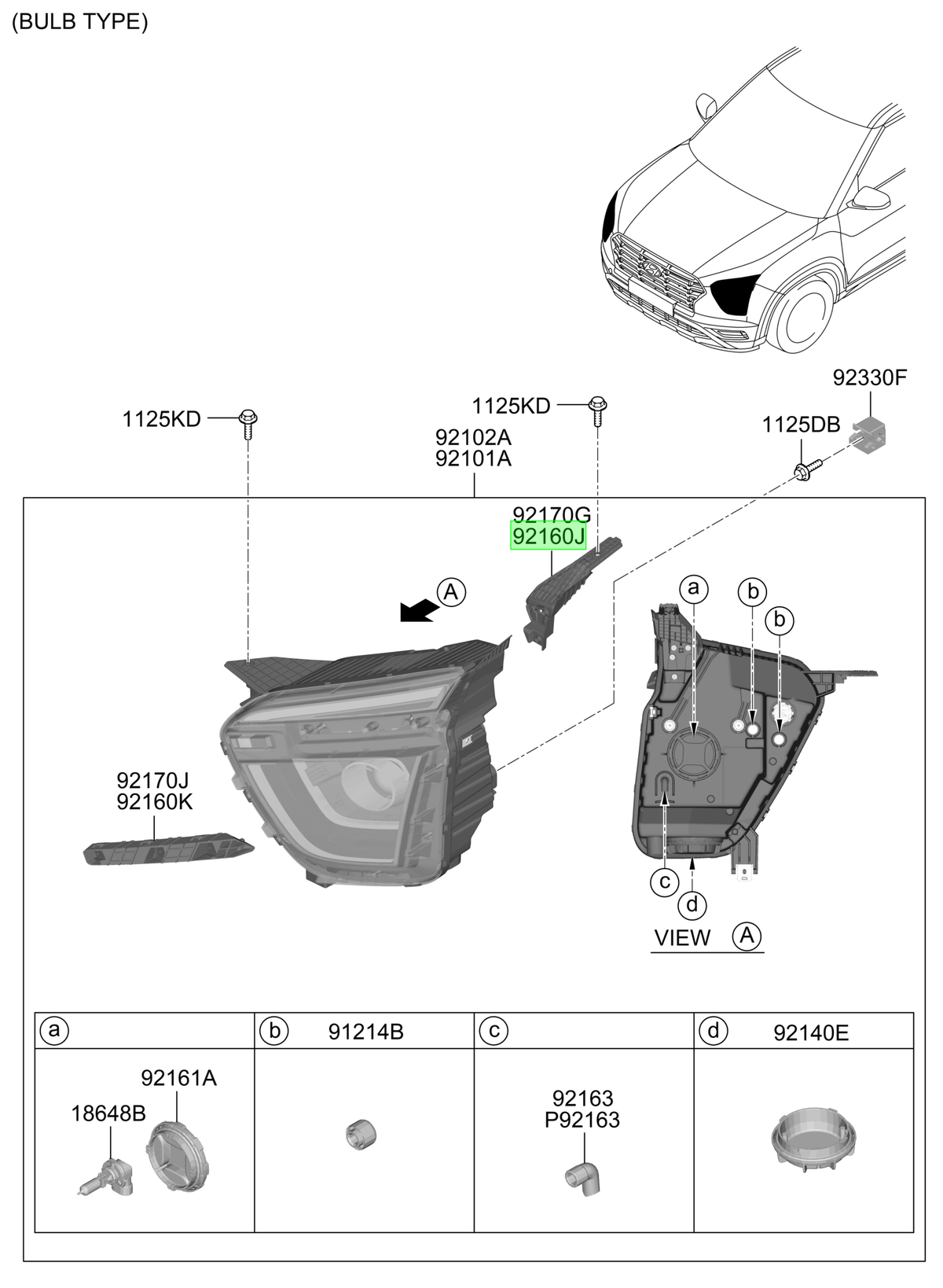 Óptico Rh Original Para Hyundai Creta 2020-2025