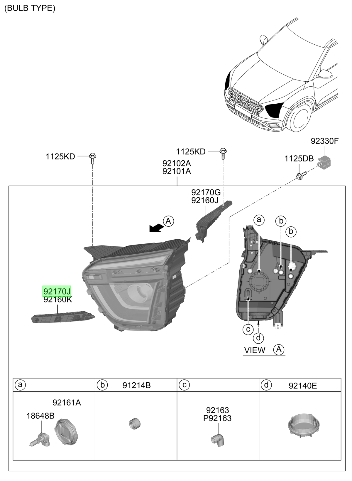 Soporte Óptico Izq. Lh Original Para Hyundai Creta 2020-2025