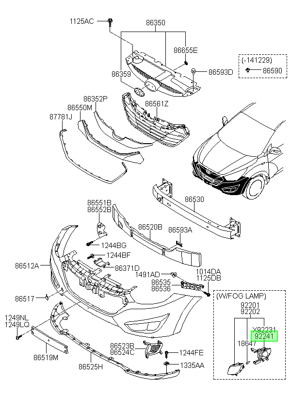 Soporte Neblinero Rh Rh Orig. Para Hyundai Tucson 2011-2014