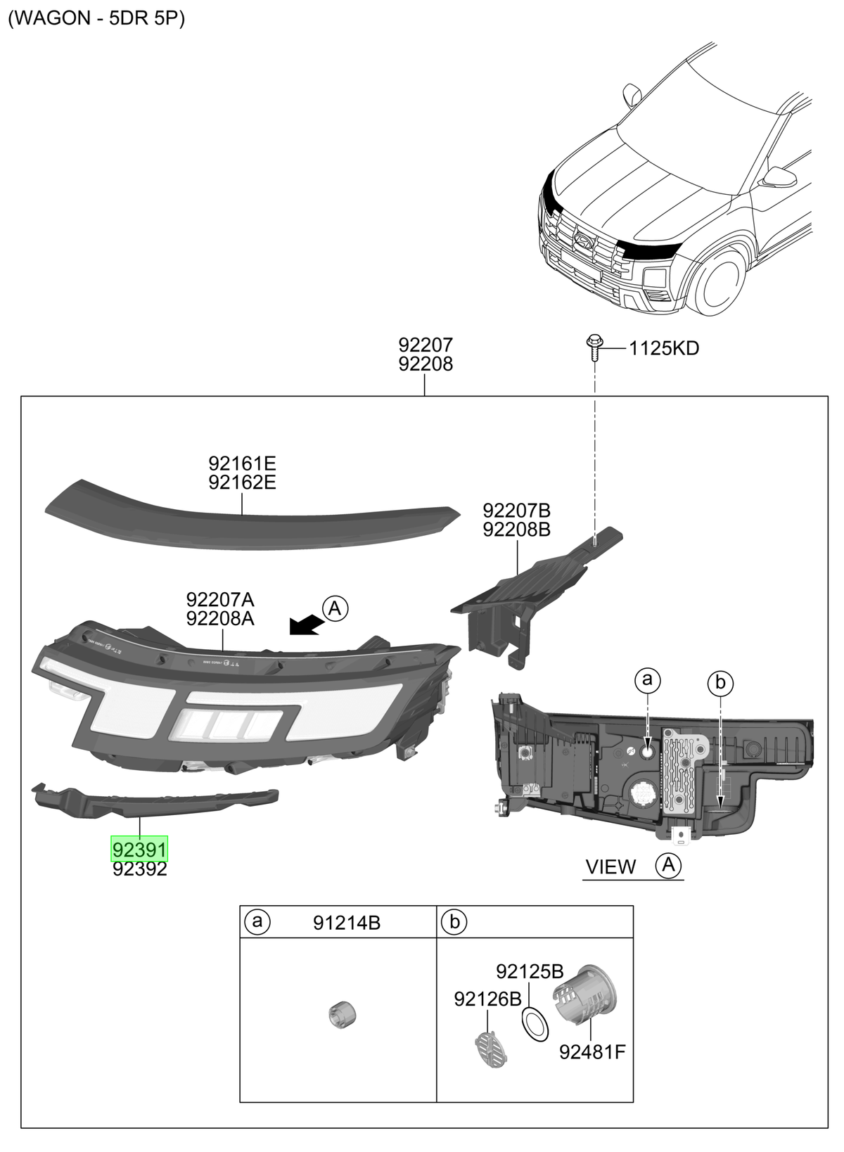 Soporte Foco Lh Original Para Hyundai Creta 2024-2025