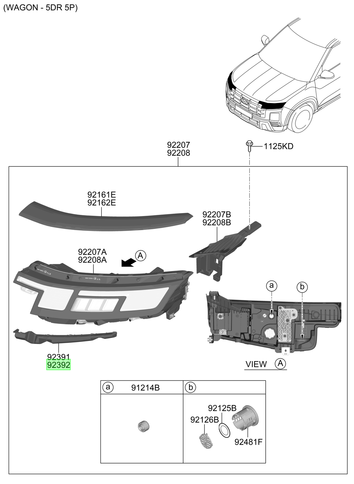 Soporte Foco Rh Original Para Hyundai Creta 2024-2025
