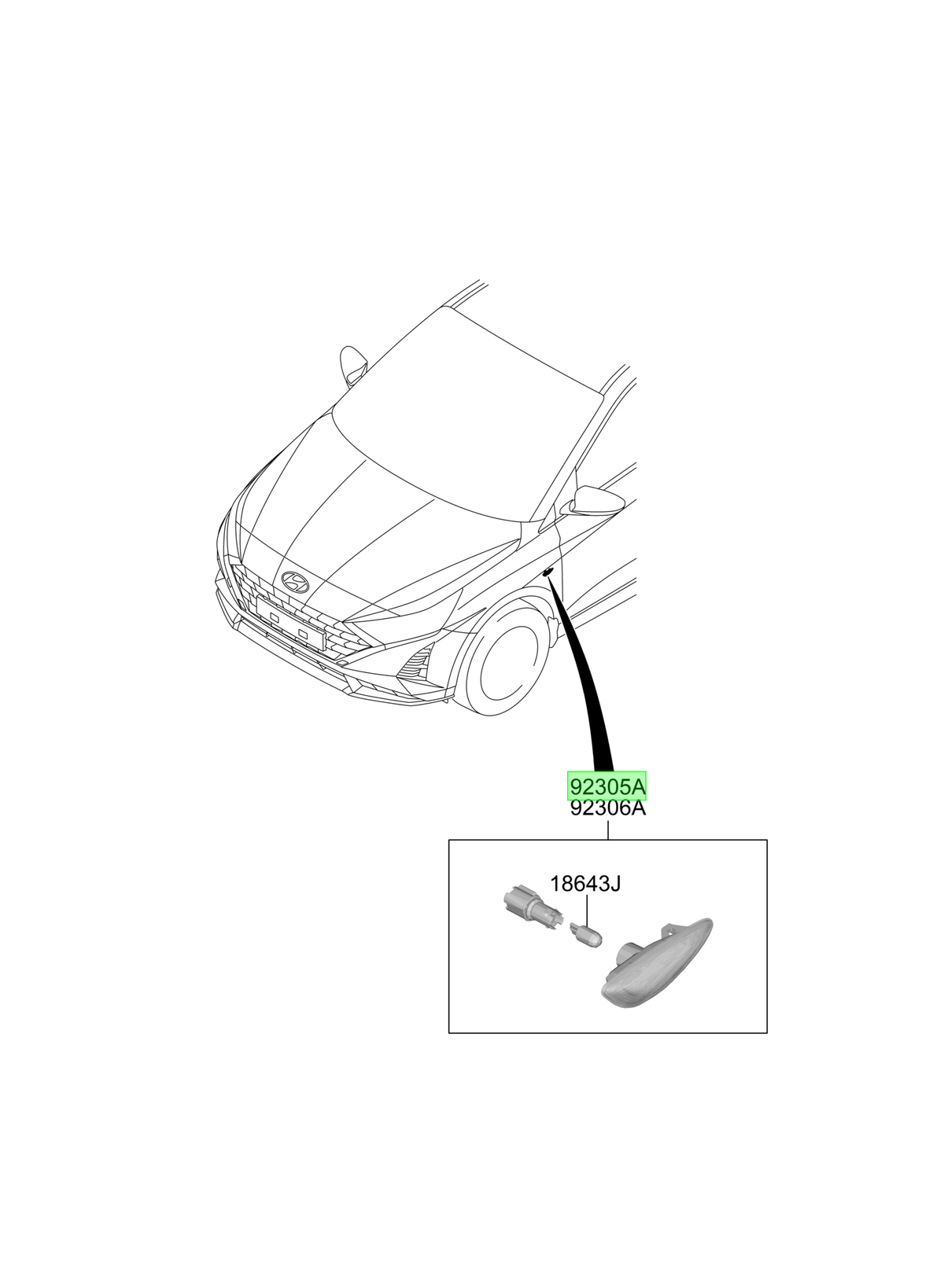 Intermitente Lh Original Para Hyundai I20 2020-2025