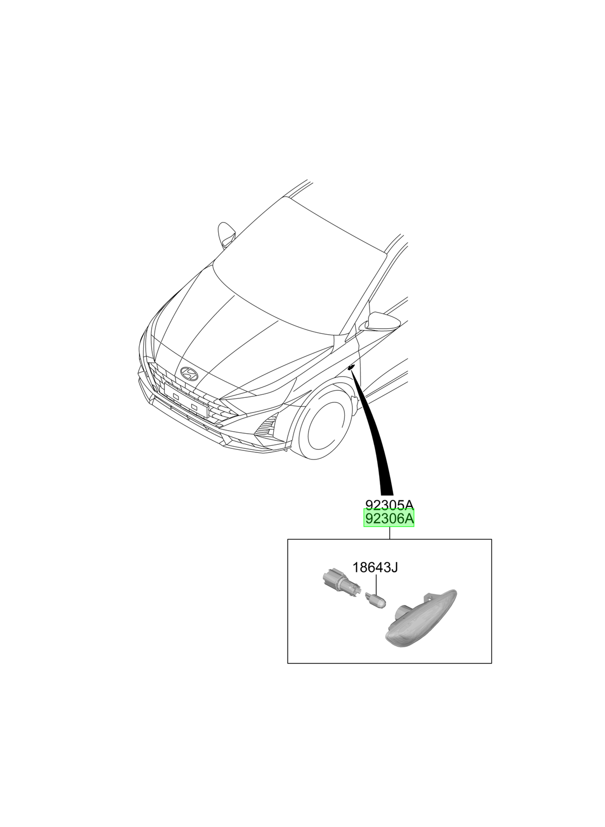 Intermitente Rh Original Para Hyundai I20 2020-2025