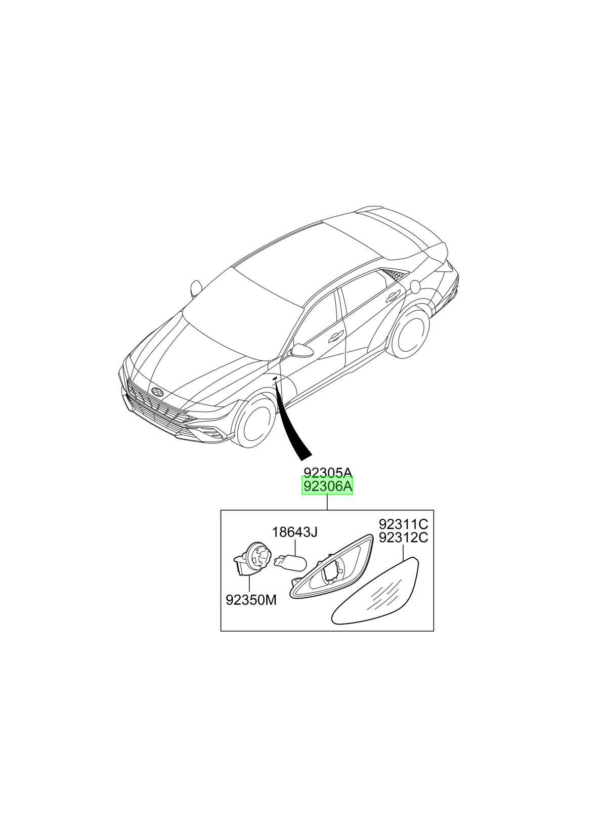 Tapabarro Der. Rh Original Para Hyundai Elantra 2020-2025