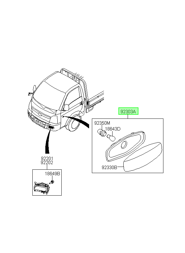 Señalizador Puerta Original Para Hyundai Porter 2005-2023
