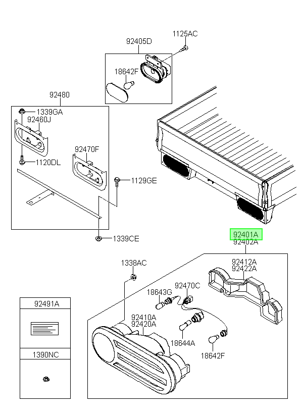 Foco Tras. Izq. Lh Original Para Hyundai H1 2003-2025
