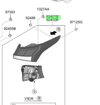 Foco Tras. Izq. Original Para Hyundai Accent 2020-2024