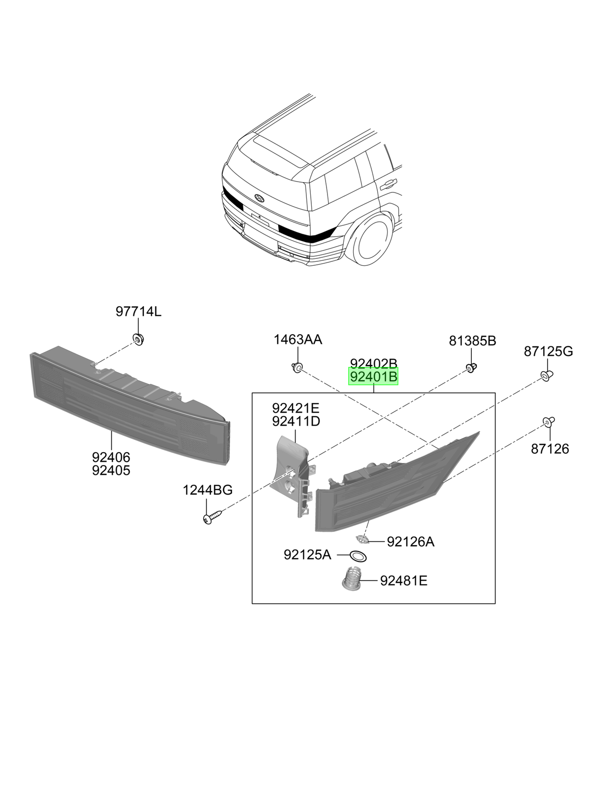 Foco Lh Original Para Hyundai Santa Fe 2023-2025