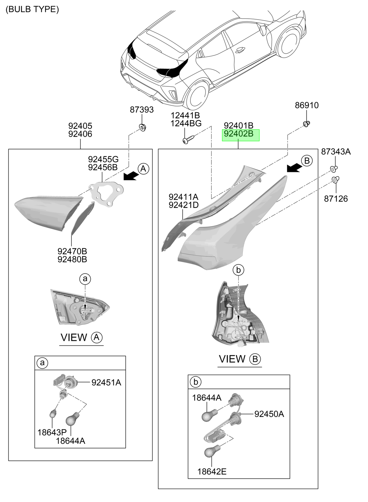 Foco Der. /ac Rh Orig. Para Hyundai Veloster Desde 2018