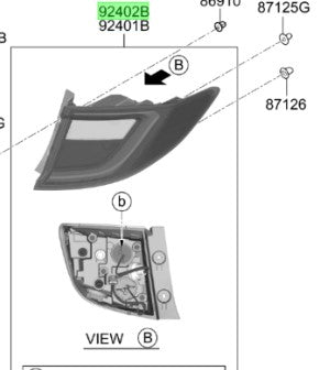 Foco Trasero Derecho Para Hyundai Grand I-10 desde 2020Original