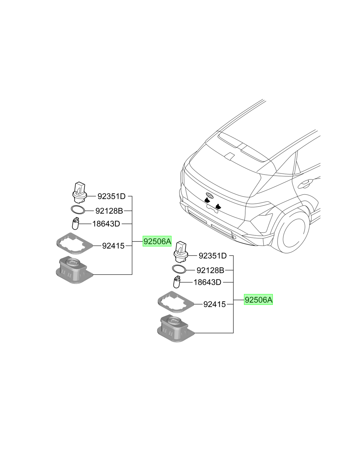 Conjunto Original Para Hyundai Kona 2023-2025