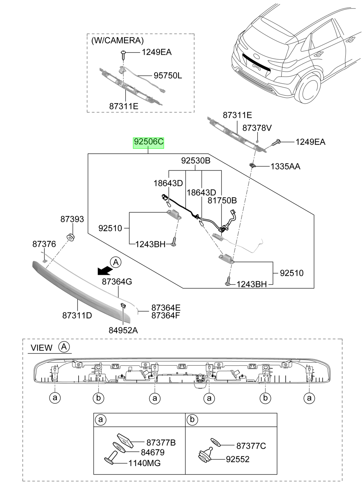 Foco Patente Original Para Hyundai Kona 2018-2024