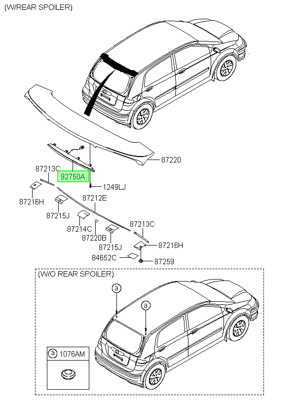 Tercera Luz Freno Spoiler Getz Orig. Para Hyundai 2003-2011