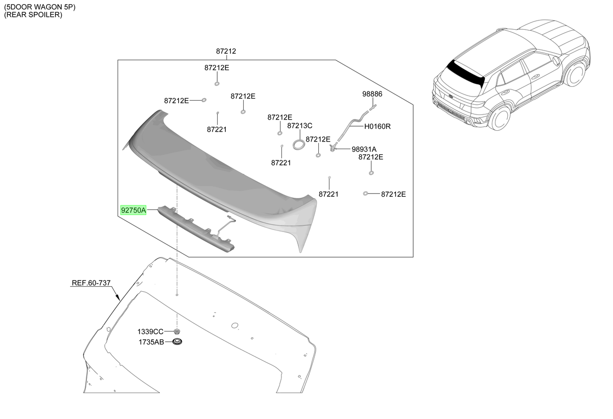 Tercera Luz Freno Original Para Hyundai Creta 2024-2025