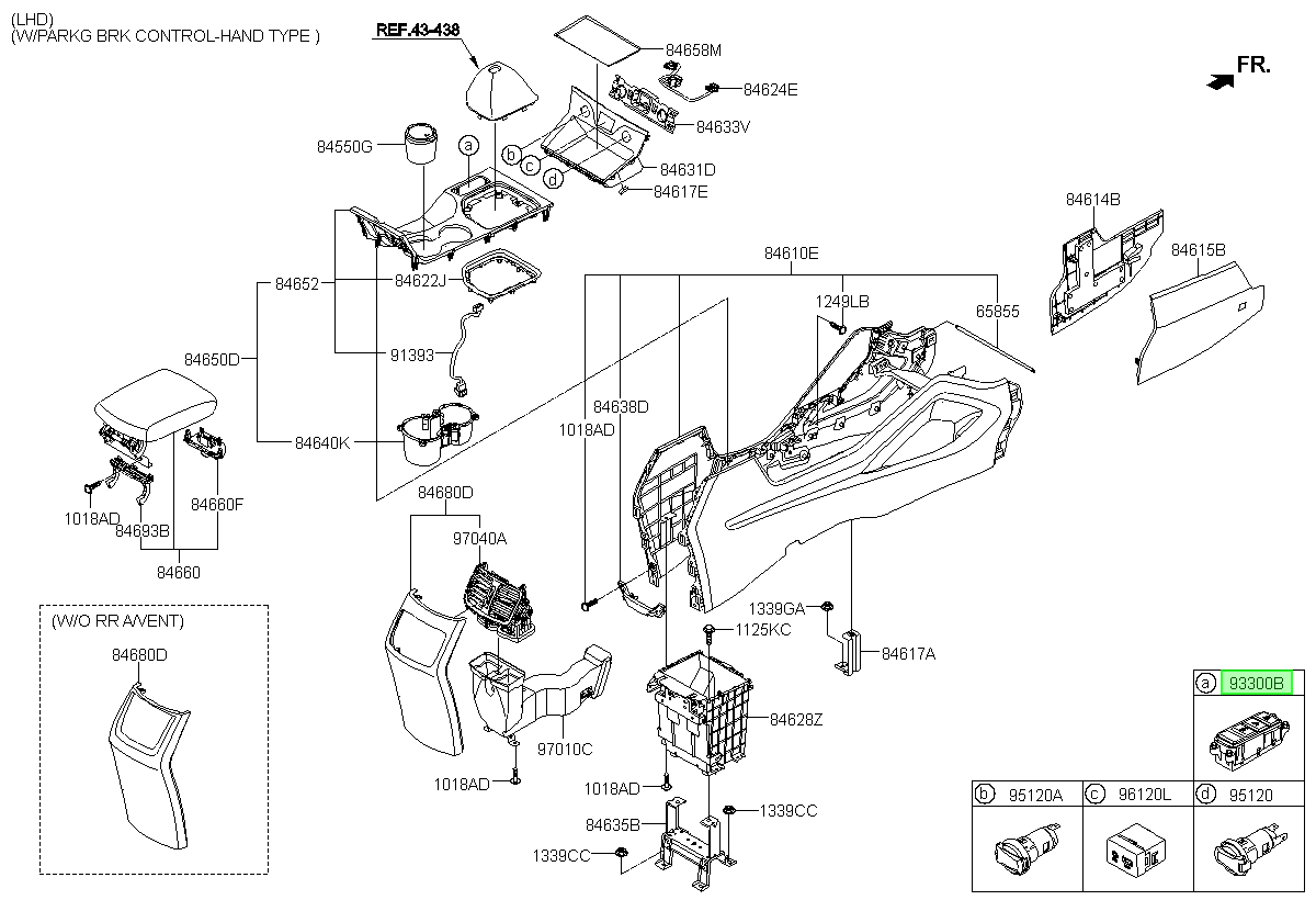 Switch Consola Central Orig. Para Hyundai Tucson Desde 2015