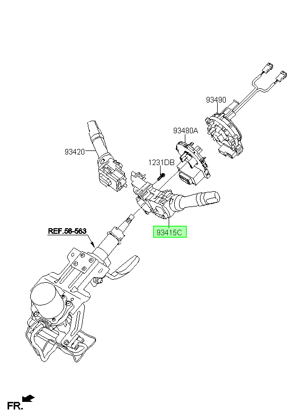 Conj. Conmutador Orig. Para Hyundai Tucson 2011-2014