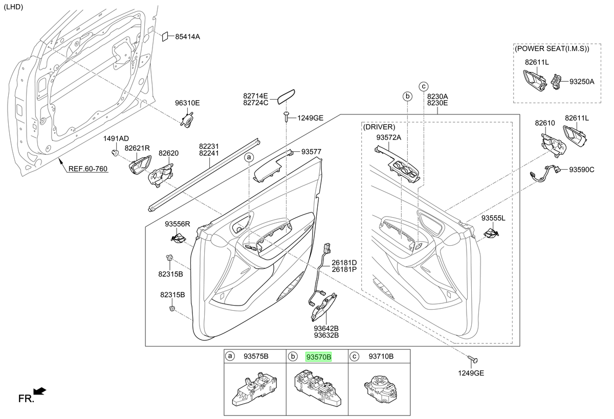 Switch Alzavidrio Original Para Hyundai Santa Fe 2012-2019