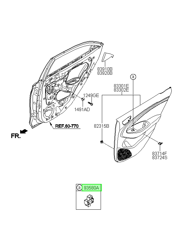 Comando Alzavidrio Original Para Kia Rio 2000-2025