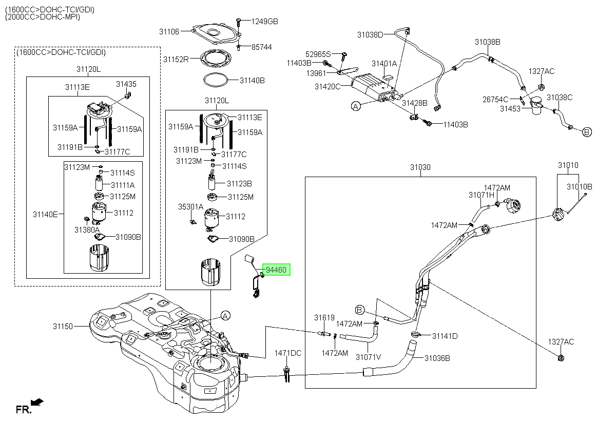 Marcador Combustible Original Para Hyundai Tucson 2015-2025