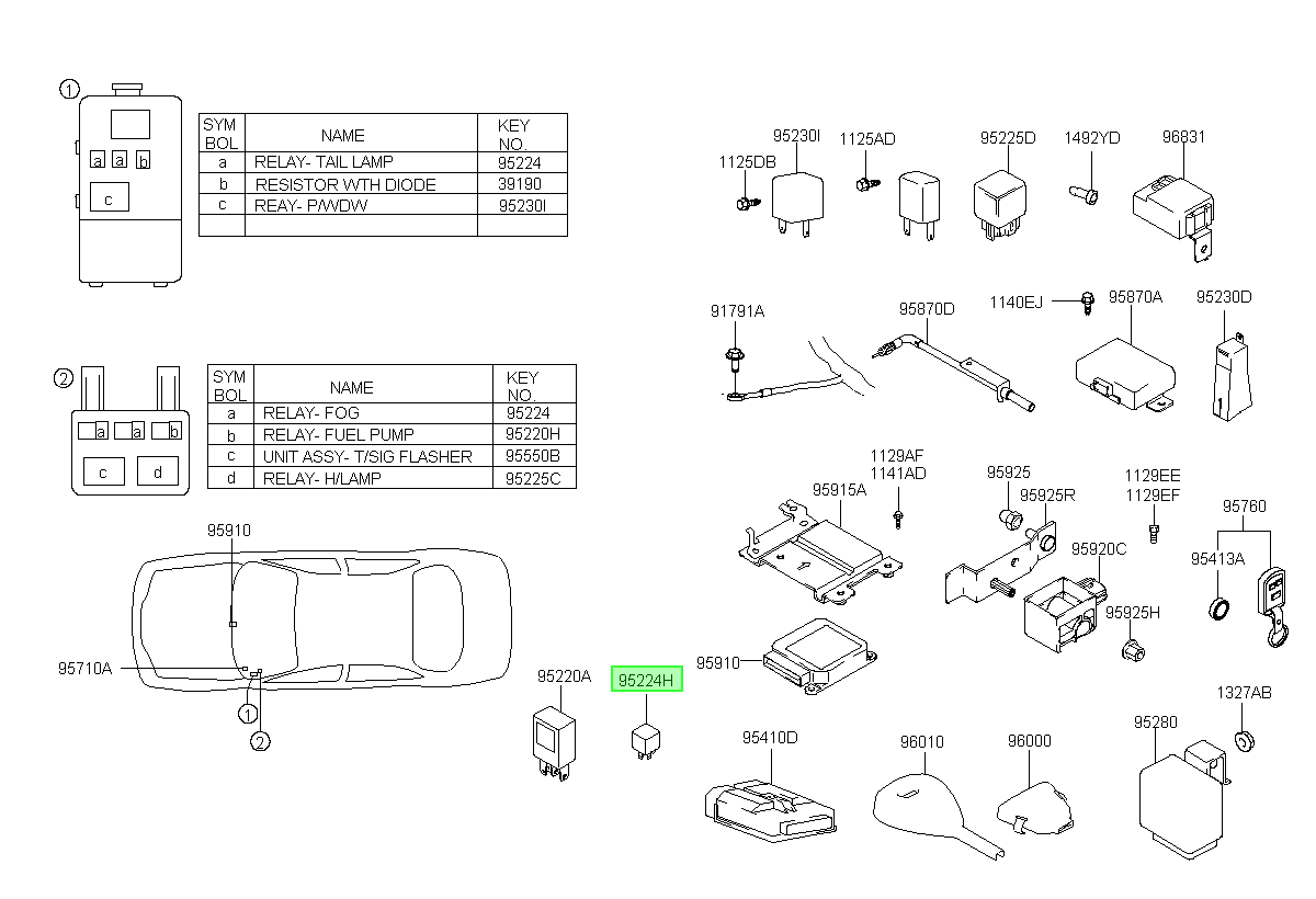 Relay Original Para Hyundai Santa Fe 2005-2013