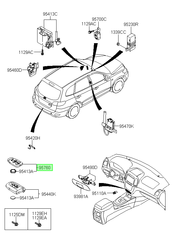 Control Original Para Hyundai Santa Fe 2006-2013