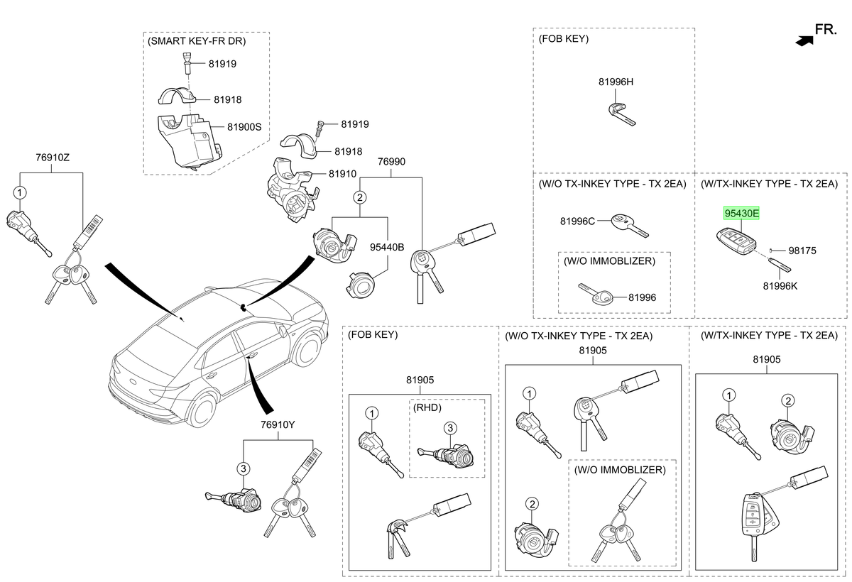 Llave Inteligente Original Para Hyundai Accent 2020-2024