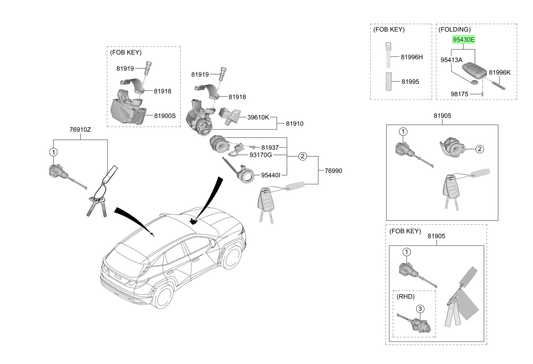 Llave Inteligente Original Para Hyundai Tucson 2023-2025