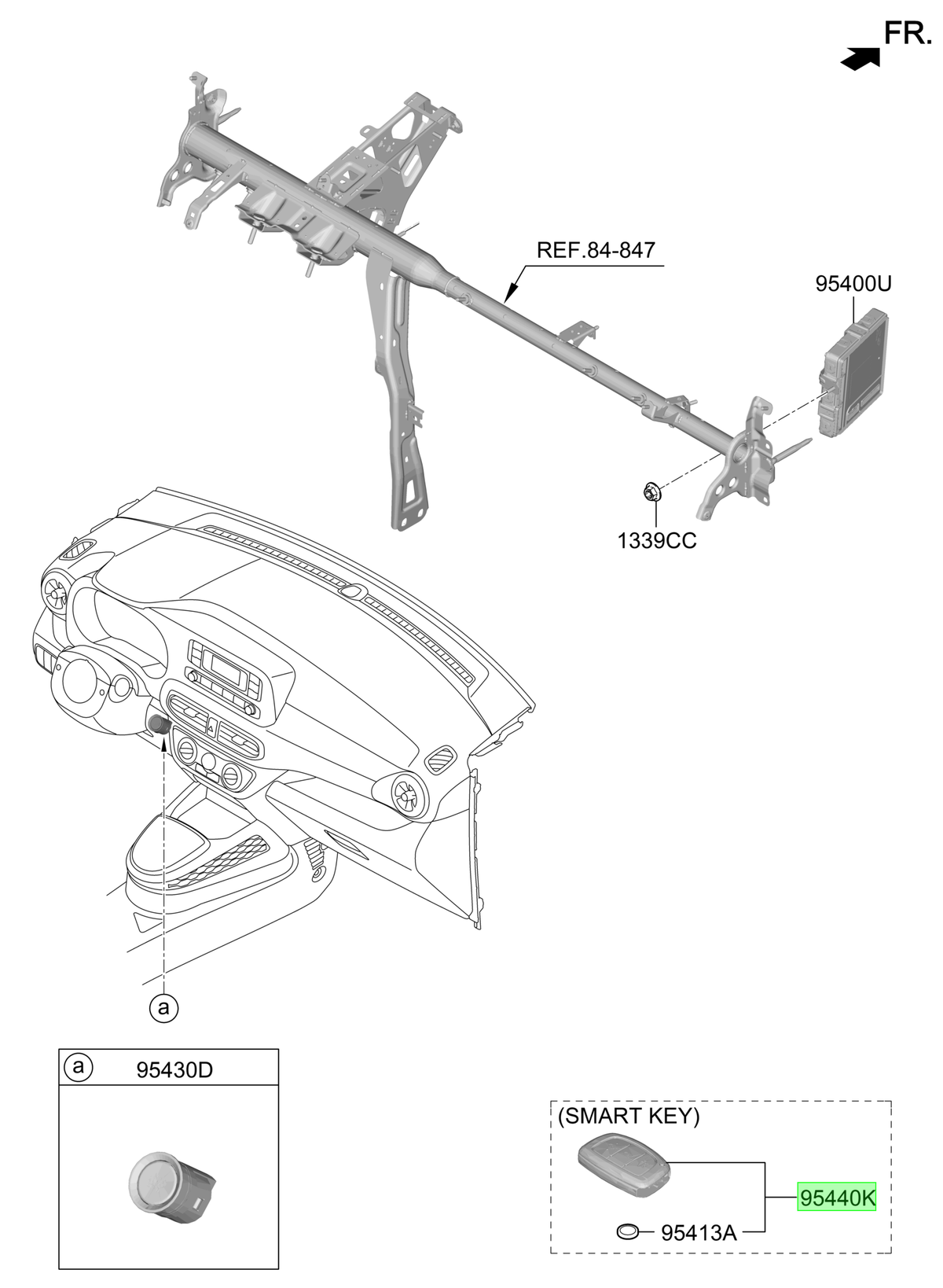 Llave Original Para Hyundai I10 2019-2024