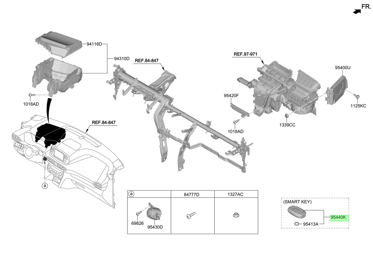 Llave Inteligente Original Para Hyundai Santa Fe 2018-2021