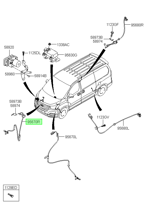 Sensor Abs Original Para Hyundai H1 2007-2023