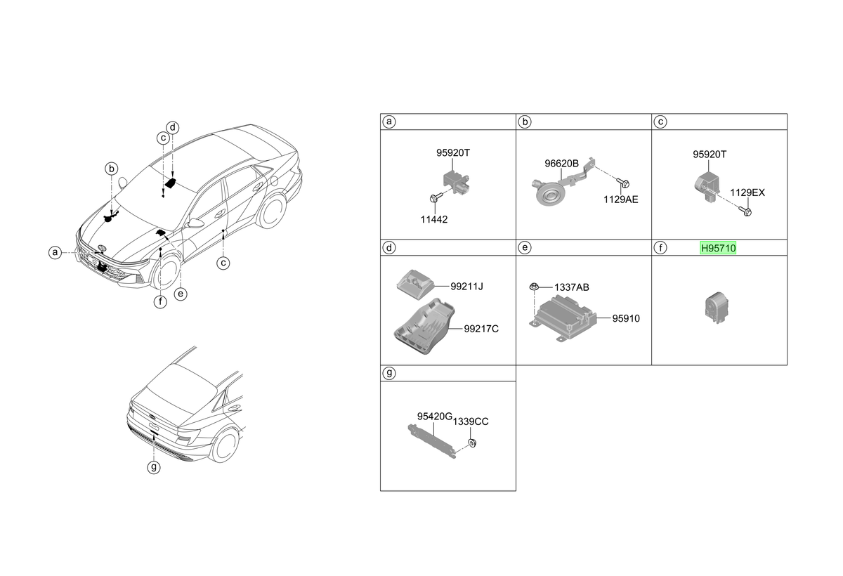 Sirena Aviso Original Para Hyundai Santa Fe 2012-2025