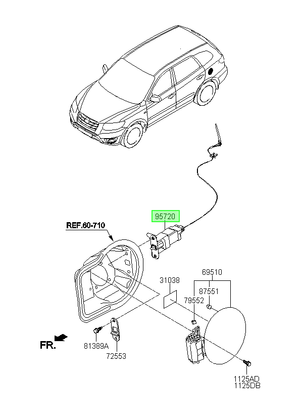 Actuador Aleta Bencina Orig. Para Hyundai Santa Fe 2006-2012