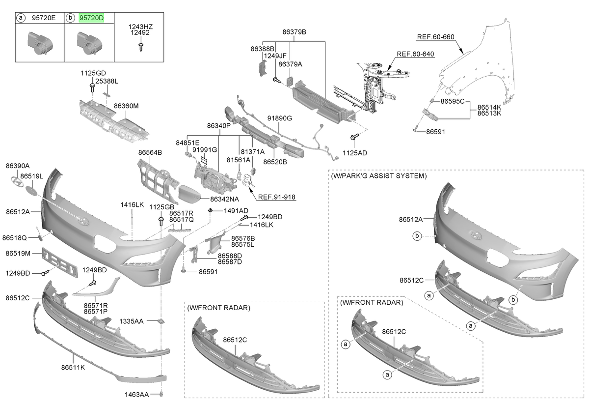 Sensor Original Para Hyundai Kona 2020-2024