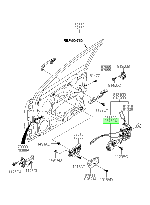 Actuador Puerta Original Para Kia Rio 2003-2015