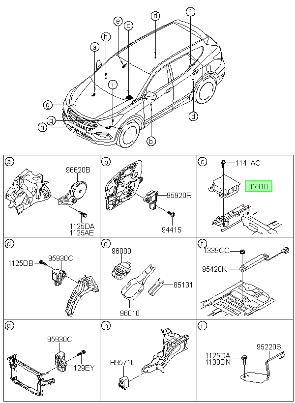 Módulo Airbag Original Para Hyundai Santa Fe 2015-2019