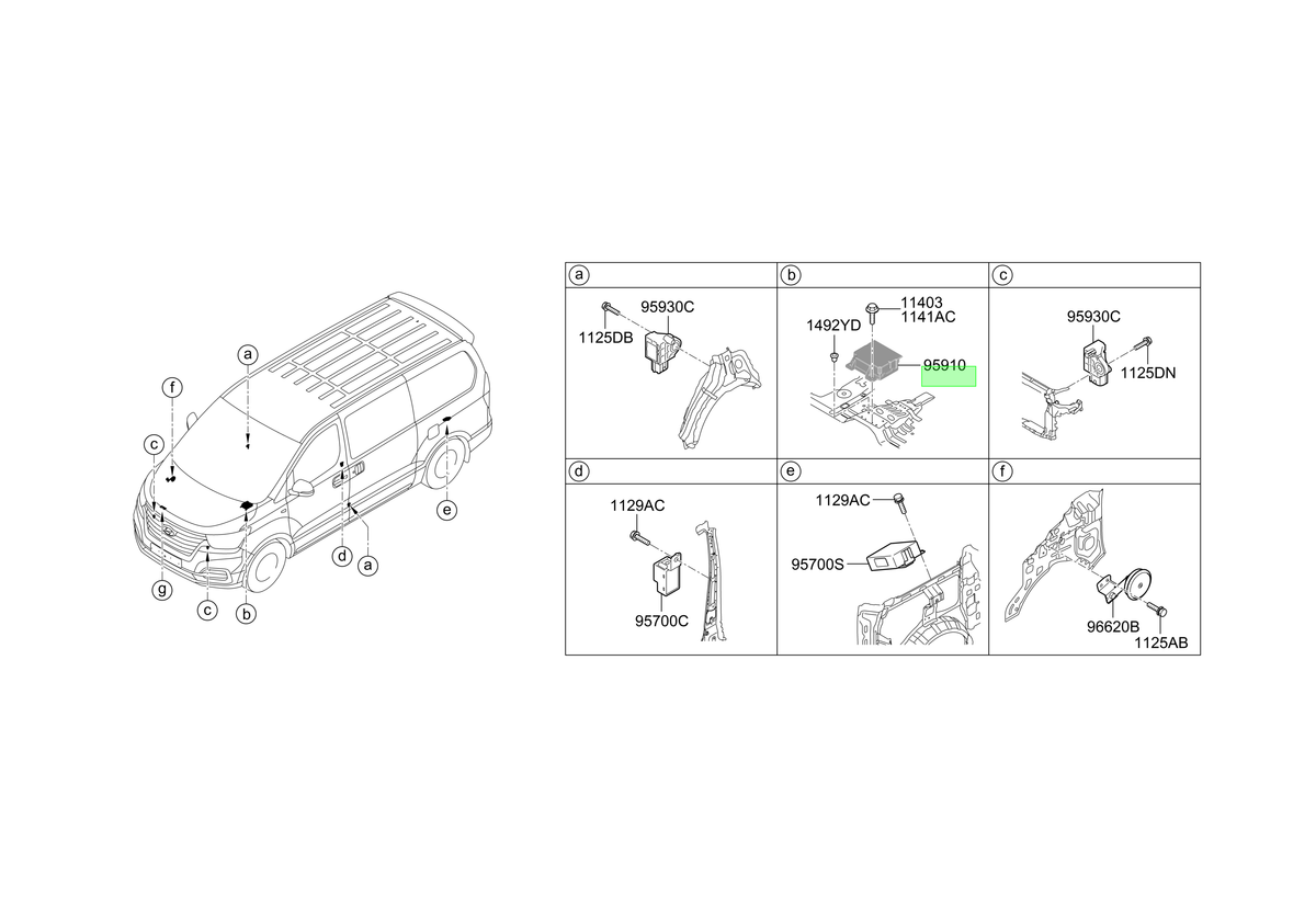 Modulo Air Bag Orig. Para Hyundai H1 Desde 2007