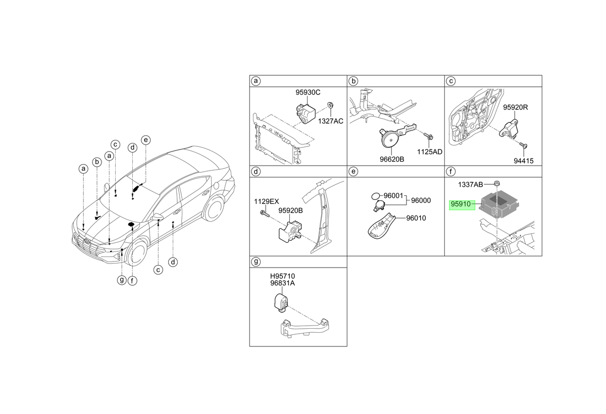 Controlador Airbag Original Para Hyundai Elantra 2015-2025