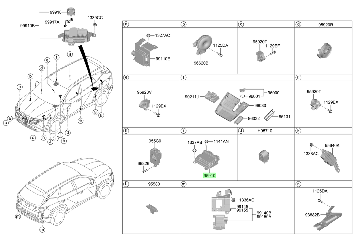 Módulo Airbag Original Para Hyundai Tucson 2024-2025