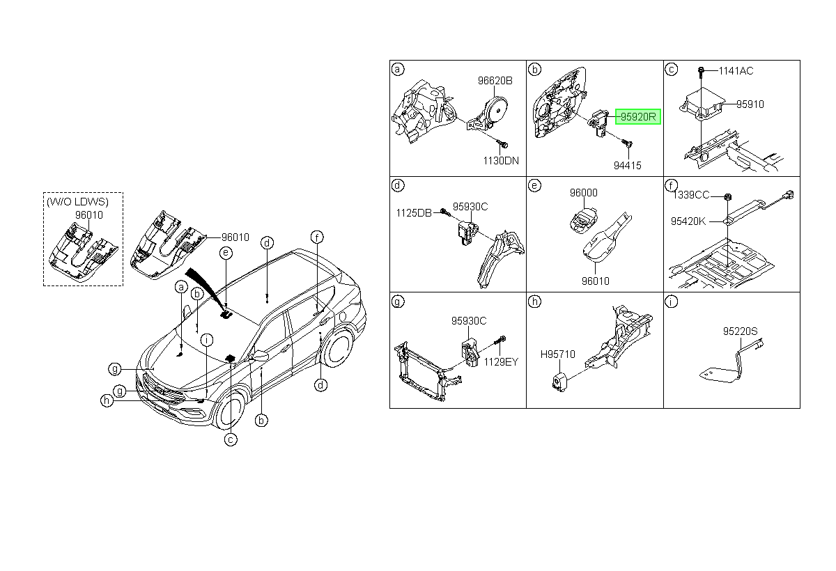 Sensor Impacto Original Para Hyundai Santa Fe 2012-2020