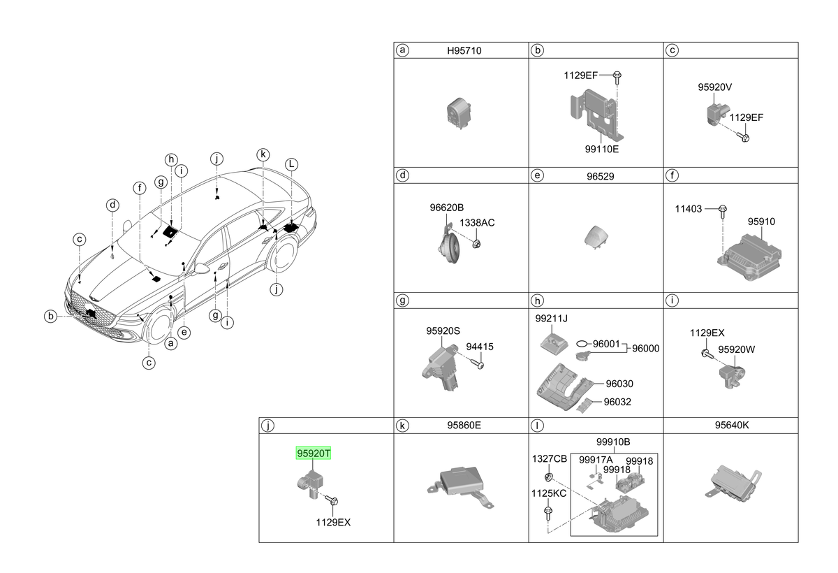 Sensor Impacto Original Para Kia Sorento 2020-2025