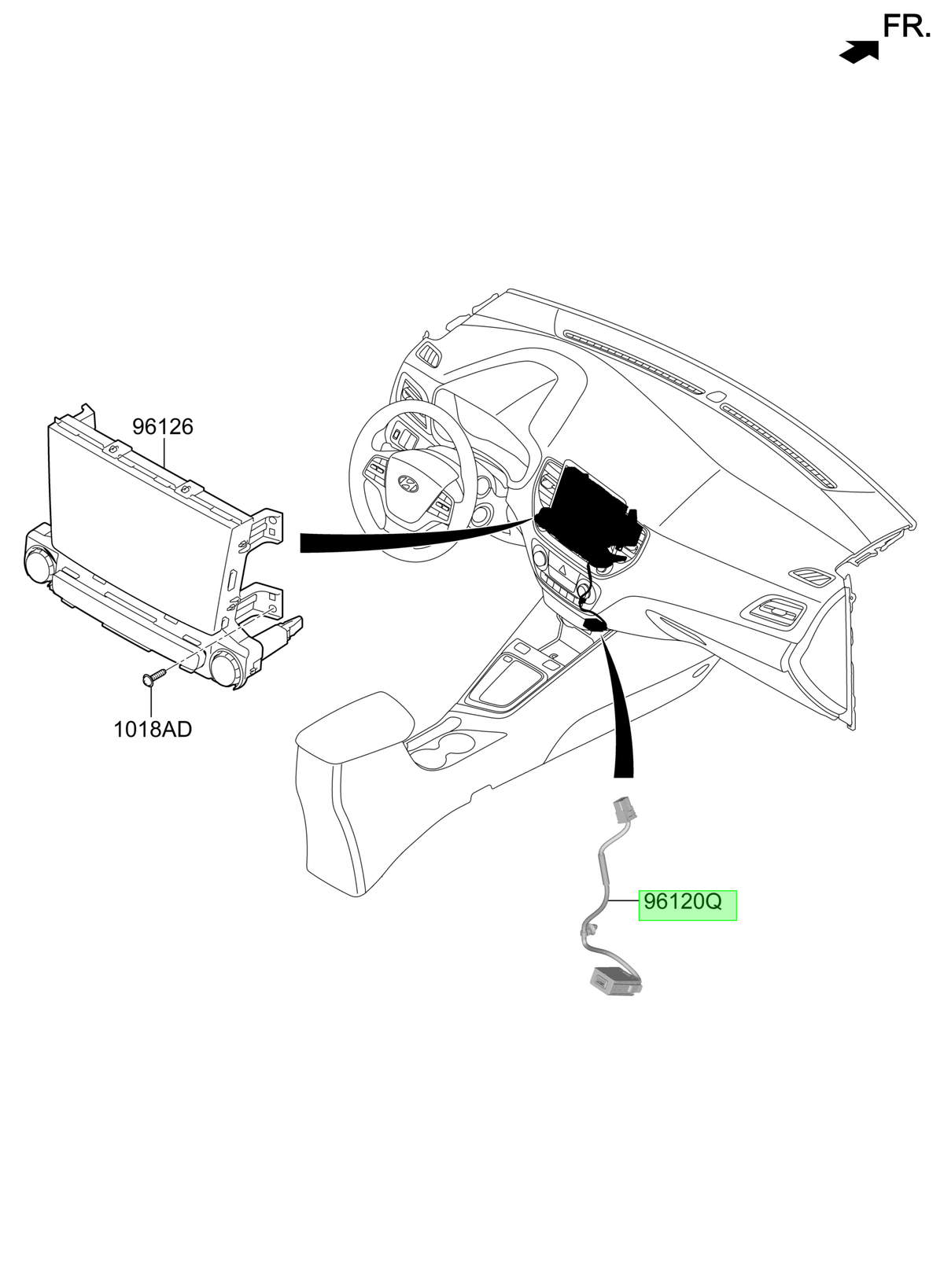 Conector Aux/usb Original Para Hyundai Accent 2020-2024