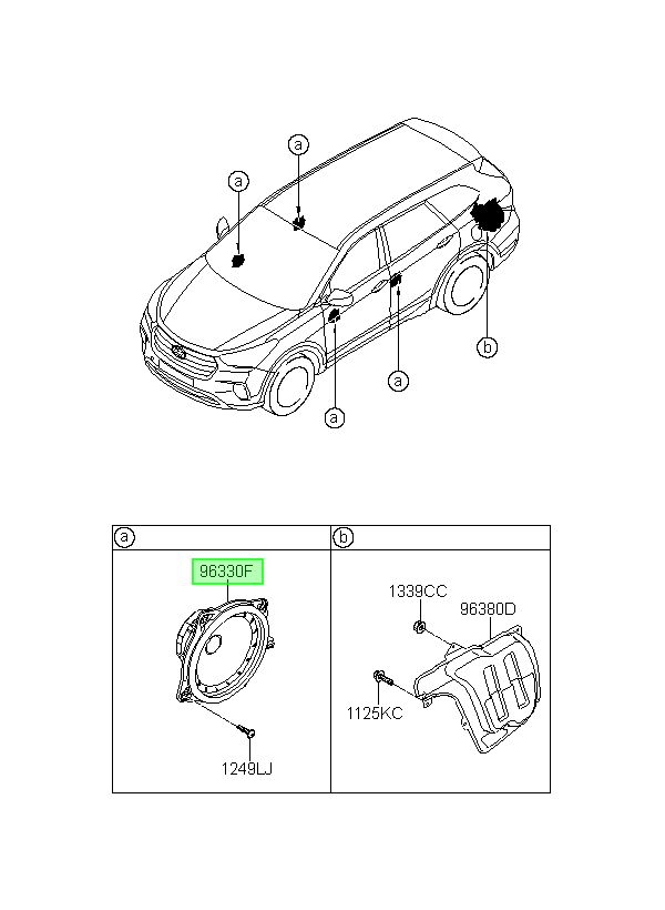 Parlante Original Para Hyundai Santa Fe 2012-2019