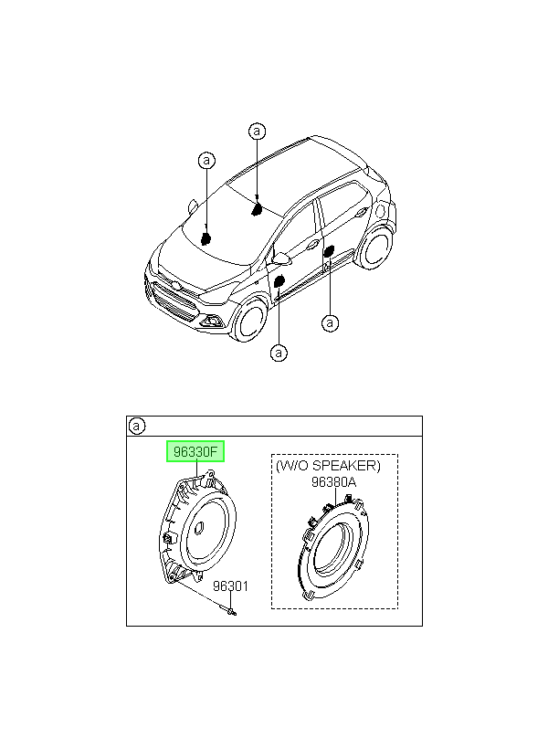 Parlante Original Para Hyundai I10 2013-2024