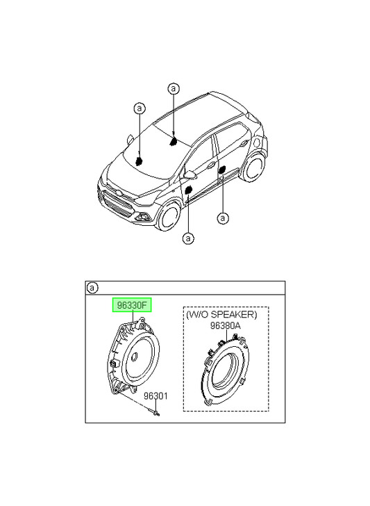 Parlante Original Para Hyundai I10 2013-2024