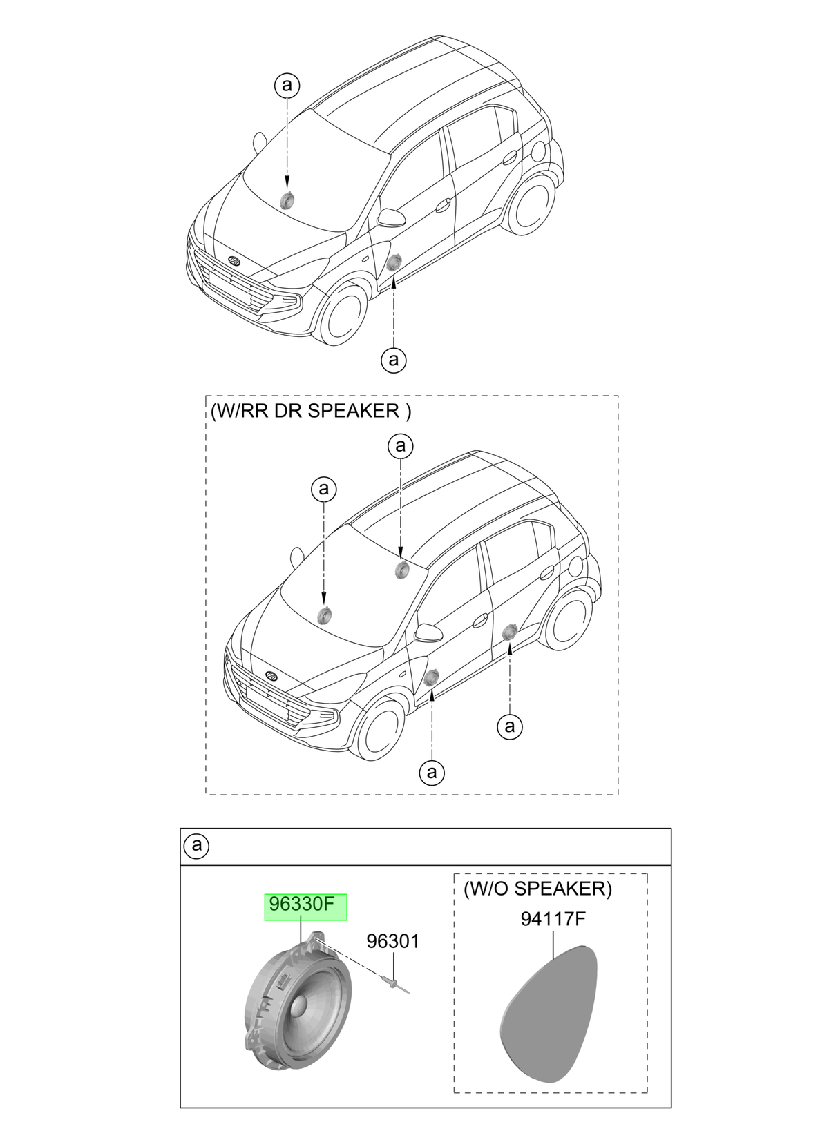 Parlante Original Para Hyundai Atos 2019-2023