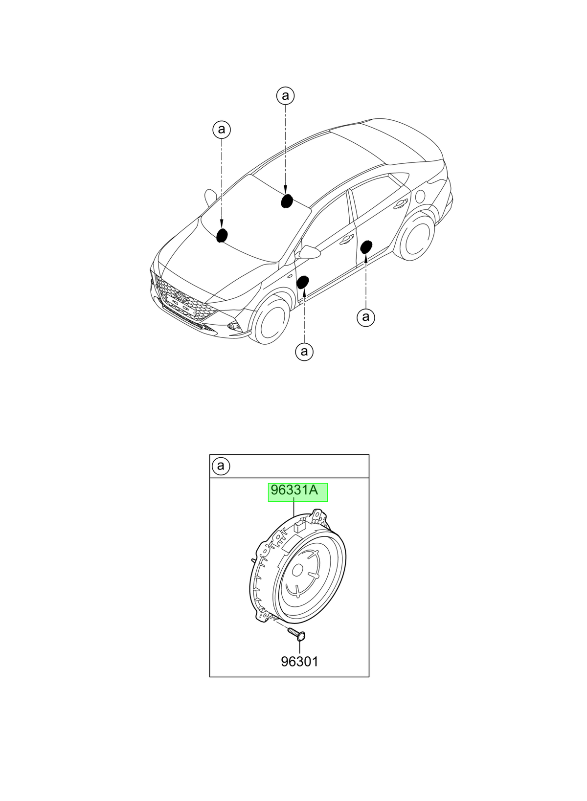 Parlante Original Para Hyundai Accent 2017-2024