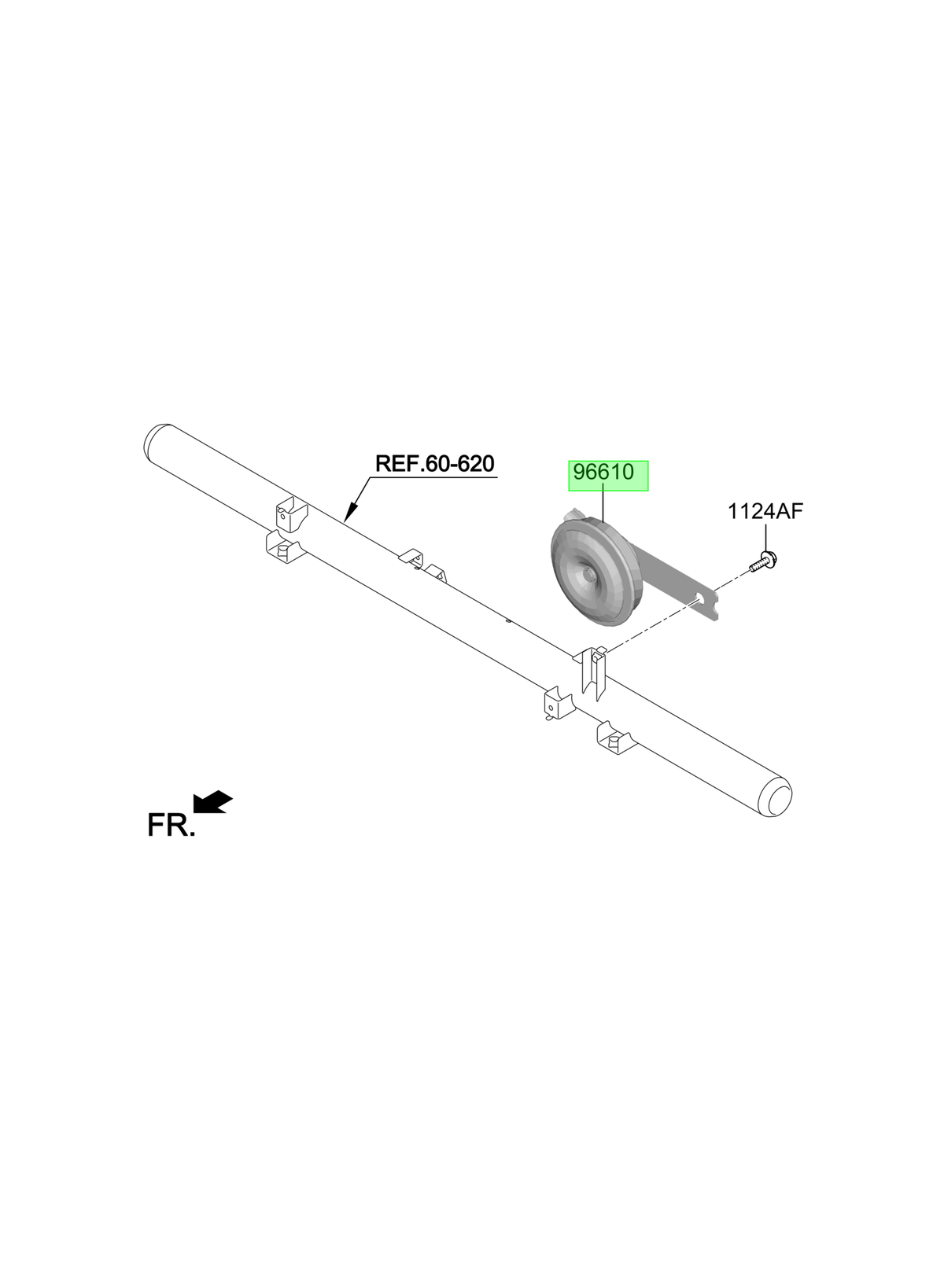 Bocina Tono Bajo Original Para Hyundai H1 2019-2025