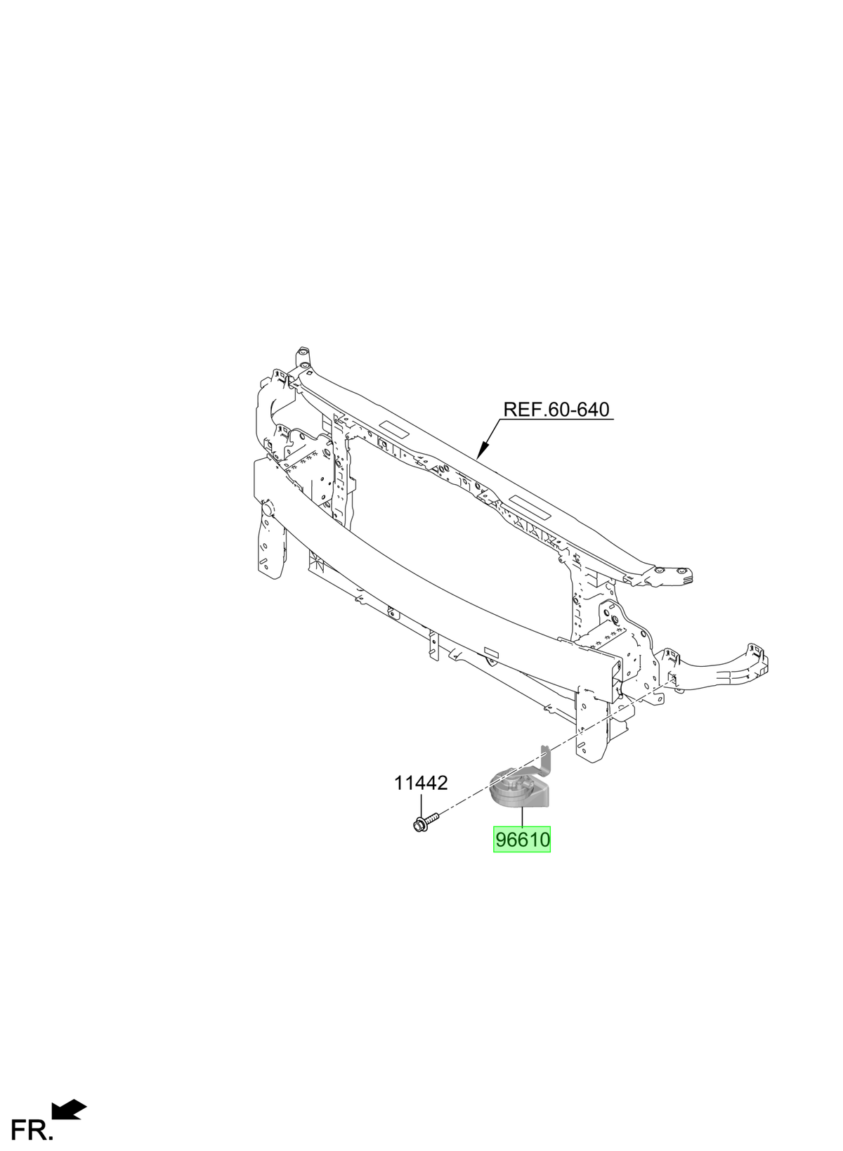 Bocina Tono Bajo Original Para Hyundai Elantra 2023-2025