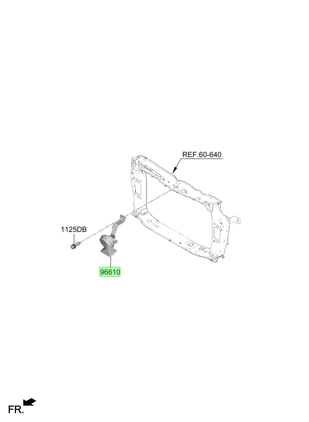 Bocina Tono Bajo Original Para Hyundai I10 2022-2025